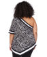 Фото #2 товара Блузка с принтом зебры Michael Kors plus Size One-Shoulder Top