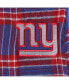 ფოტო #2 პროდუქტის Men's Royal, Red Distressed New York Giants Big and Tall Flannel Sleep Set