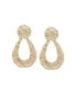 Women's Gold Textured Teardrop Earrings