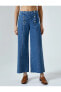 Фото #6 товара Джинсы Sandra Jeans, высокая посадка, широкие укороченные штанины - Koton