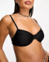 COLLUSION underwire bikini top in black