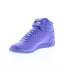 Reebok Freestyle Hi Womens Purple Leather Lace Up Lifestyle Sneakers Shoes