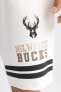 Фото #6 товара Fit Nba Milwaukee Bucks Lisanslı Oversize Fit Şort