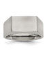 Фото #1 товара Stainless Steel Brushed and Polished Signet Ring
