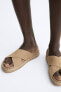 Фото #8 товара Замшевые сандалии с декоративными швами ZARA