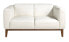 2-Sitzer-Sofa, bezogen mit weißem Leder