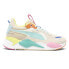 Фото #2 товара Puma RsX Suede Multi Lace Up Mens Beige Sneakers Casual Shoes 39857501
