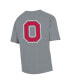 ფოტო #3 პროდუქტის Men's Graphite Distressed Ohio State Buckeyes Vintage-Like Logo T-shirt