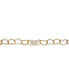 ფოტო #2 პროდუქტის Gigi Girl Kid's/Young Teens 14k Yellow Gold Plated with Cubic Zirconia Pave Heart Charm Link Chain Bracelet - Adjustable w/ Extension Chain