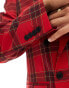 ASOS DESIGN slim double breasted low break blazer in red tartan Красный, Chest 44 Regular - фото #3