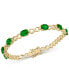 ფოტო #1 პროდუქტის Sapphire Oval Infinity Link Bracelet (7 ct. t.w.) in Gold-Plated Sterling Silver (Also in Ruby & Emerald)