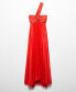 ფოტო #7 პროდუქტის Women's Asymmetrical Pleated Dress