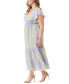 Фото #3 товара Trendy Plus Size Kariana Flutter-Sleeve Dress