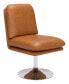 35" Steel, Polyurethane Rory Swivel Accent Chair