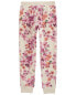 Kid Floral Print Fleece Joggers 10