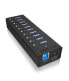 ICY BOX IB-AC6110 - USB 3.2 Gen 1 (3.1 Gen 1) Type-B - USB 3.2 Gen 1 (3.1 Gen 1) Type-A - 5000 Mbit/s - Black - Aluminium - China