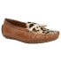 Roper Lilly Leopard Moccasins Womens Brown Flats Casual 09-021-0990-2913