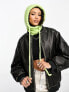 Basic Pleasure Mode atomic loose chunky knitted hood in bright green