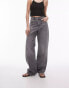 Фото #1 товара Topshop mid rise Column jeans in dark grey