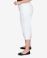 ფოტო #3 პროდუქტის Plus Size Classic Neutrals Superstretch Denim Fringe Capri Pants