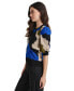 Women's Printed Puff-Sleeve Sweater Lapis Bl M, S - фото #3