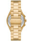 Фото #2 товара Часы и аксессуары Michael Kors Мужские наручные часы Lennox кварцевые хронограф золотистый нержавеющая сталь 40 мм