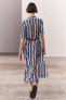 Фото #3 товара Платье из ткани с геометрическим принтом — zw collection ZARA