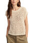 ფოტო #1 პროდუქტის Women's Cotton Crochet Sweater Vest