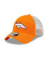 Фото #1 товара Men's Orange, Natural Denver Broncos Loyal 9TWENTY Trucker Snapback Hat