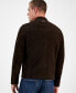 Фото #2 товара Men's Suede Racer Jacket, Created for Macy's