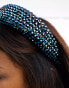 Vila beaded irredecent headband in blue