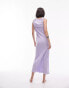 Фото #4 товара Topshop acid wash v neck key hole midi dress in lilac