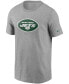 Фото #2 товара Men's Heathered Gray New York Jets Primary Logo T-shirt