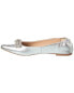 Yosi Samra Vivienne Crystal Bow Leather Flat Women's 8