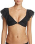 Ella Moss 262680 Women Sheer Dot Off Shoulder Bikini Top Swimwear Size X-Small
