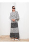 Фото #2 товара Платье макси LC WAIKIKI с длинным рукавом из вискозы с цветочным орнаментом