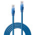 Lindy 2m Cat.6 U/UTP Cable - Blue - 2 m - Cat6 - U/UTP (UTP) - RJ-45 - RJ-45