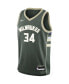 ფოტო #1 პროდუქტის Big Boys Giannis Antetokounmpo Hunter Green Milwaukee Bucks Swingman Jersey - Icon Edition