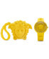 ფოტო #4 პროდუქტის Women's Swiss Medusa Pop Yellow Silicone Strap Watch 39mm