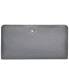 Smooth Skinny Snap-Tab Closure Leather Wallet