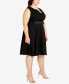 ფოტო #2 პროდუქტის Plus Size Vintage Veronica Pleated Dress