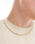 ASOS DESIGN waterproof stainless steel textured twist chain necklace in gold tone