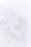 Фото #6 товара Рубашка из поплина с цветком из рельефной ткани ZARA