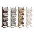 Bathroom Shelves Versa Dark brown 4 Baskets Brown Multicolour Cotton Wood Rattan 35 x 125 x 35 cm