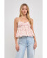 Фото #2 товара Women's Floral Baby Doll Top