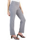 Фото #2 товара Petite Studded-Rivet Straight-Leg Pants, Petite & Petite Short, Created for Macy's