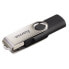 Фото #3 товара Hama Rotate 128GB USB 2.0, 128 GB, USB Type-A, 2.0, 6 MB/s, Swivel, Black, Silver
