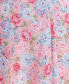 Juniors' Floral-Print Pointelle Tie-Waist Skater Dress