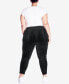 Фото #4 товара Plus Size Velour Panel Pull On Pants