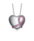Фото #1 товара Gigi Girl Teens Two Tone with Infinity Pink Cubic Zirconia Heart Necklace